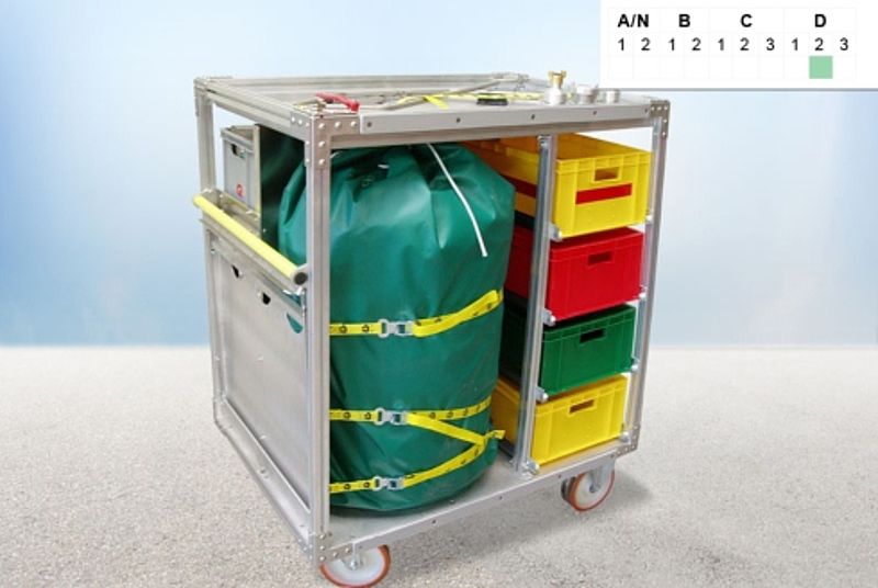 Rolling Containers having medical equipments