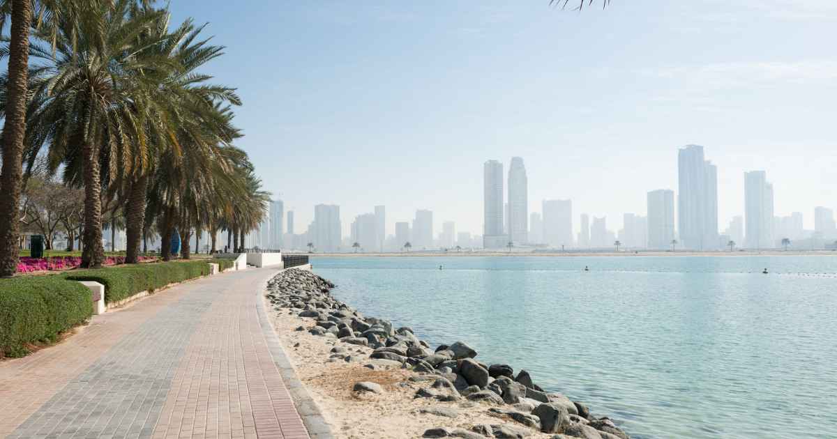 Al Mamzar Beach Park in Dubai for tourists and locals