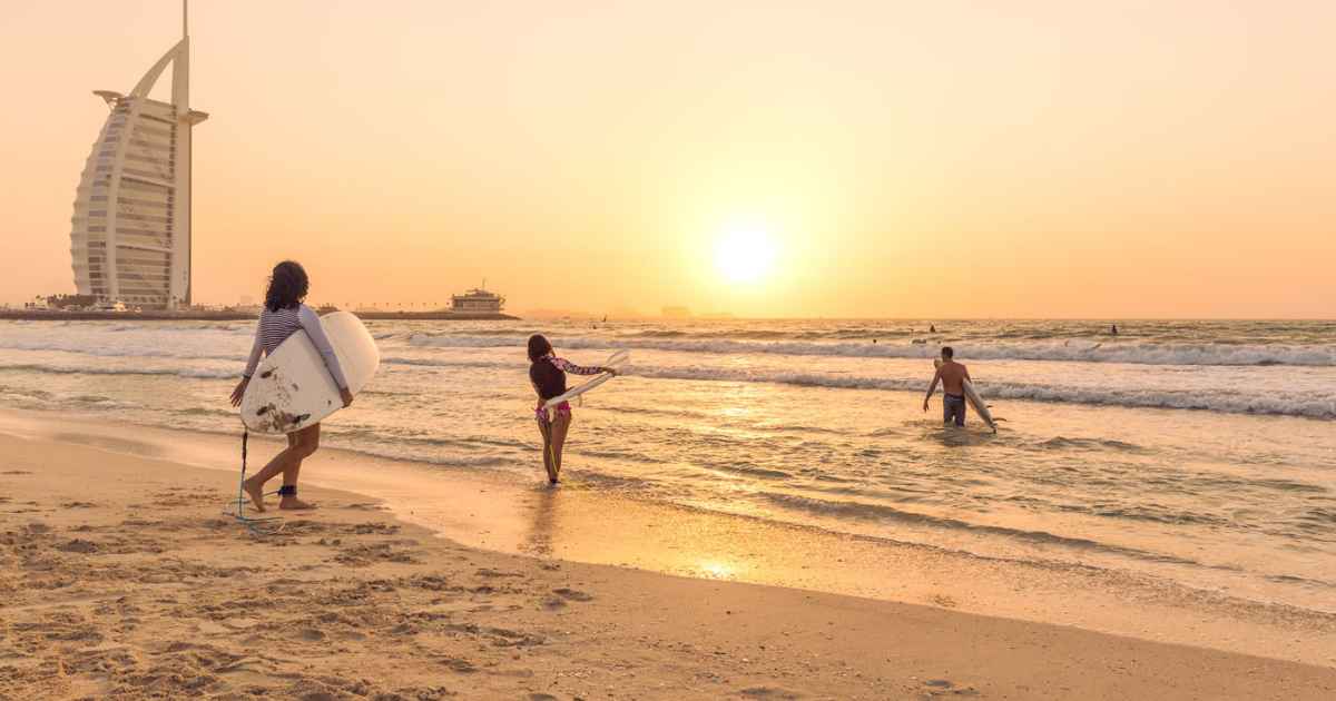 Sunset Beach in Dubai for tourists and locals